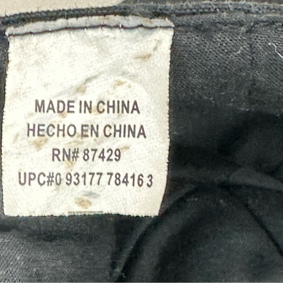 Sun Visor Woven Nylon Cotton Wide Brim Gray Black Tie Back Packable beach - Picture 5 of 7